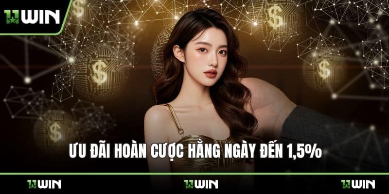 Ưu đãi hoàn cược hằng ngày đến 1,5%